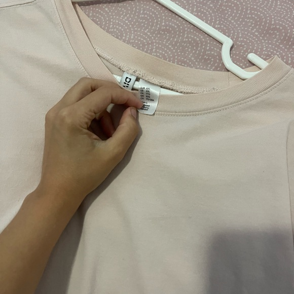 H&M pink oversized t shirt size XL - Picture 2 of 2